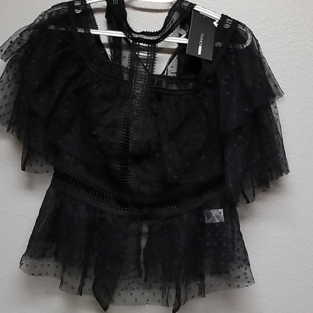 Brand new Fashion  NOVA Mesh Around  Blouse